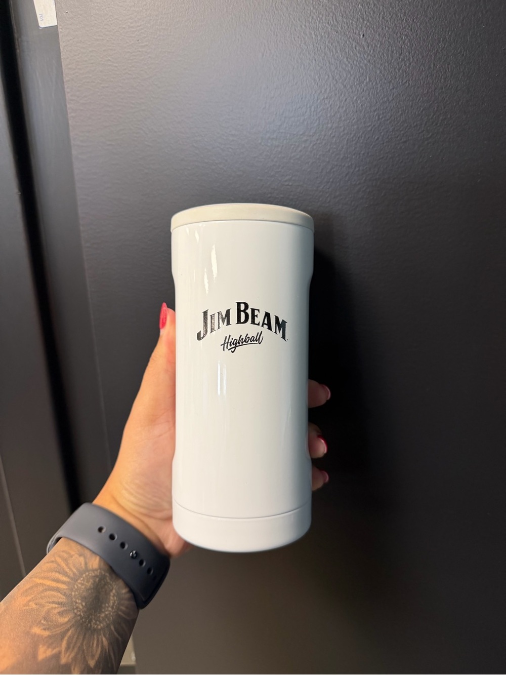 White Highball Jim Beam Edition 12oz BrüMate Slim Can Beverage Insulated Holder